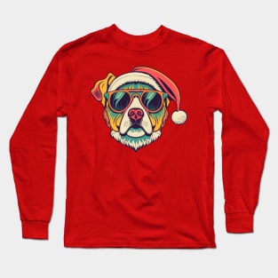 Christmas Dog Santa Long Sleeve T-Shirt